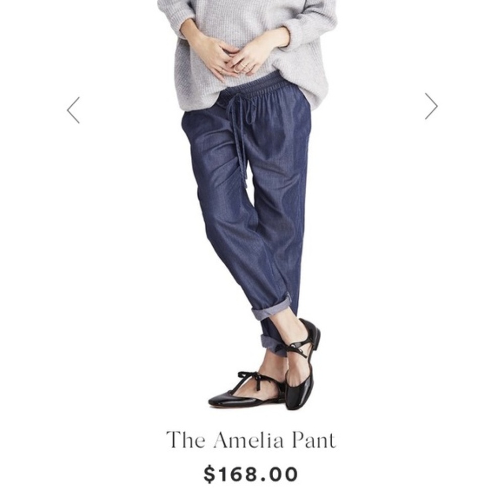 Hatch Amelia Chambray Pants NWT